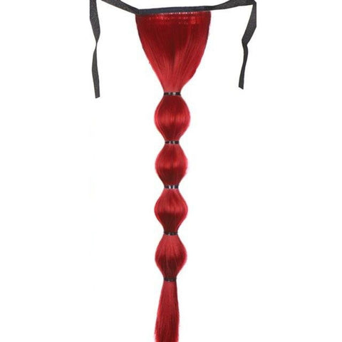 Ponytail - Extension Queue De Cheval Rouge Bouffante À Nouer