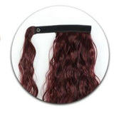 Ponytail Extension Queue De Cheval Synthetique Frise A Enrouler Rouge