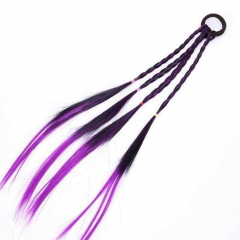 Tresse Africaine Fille - Queue de Cheval Violet