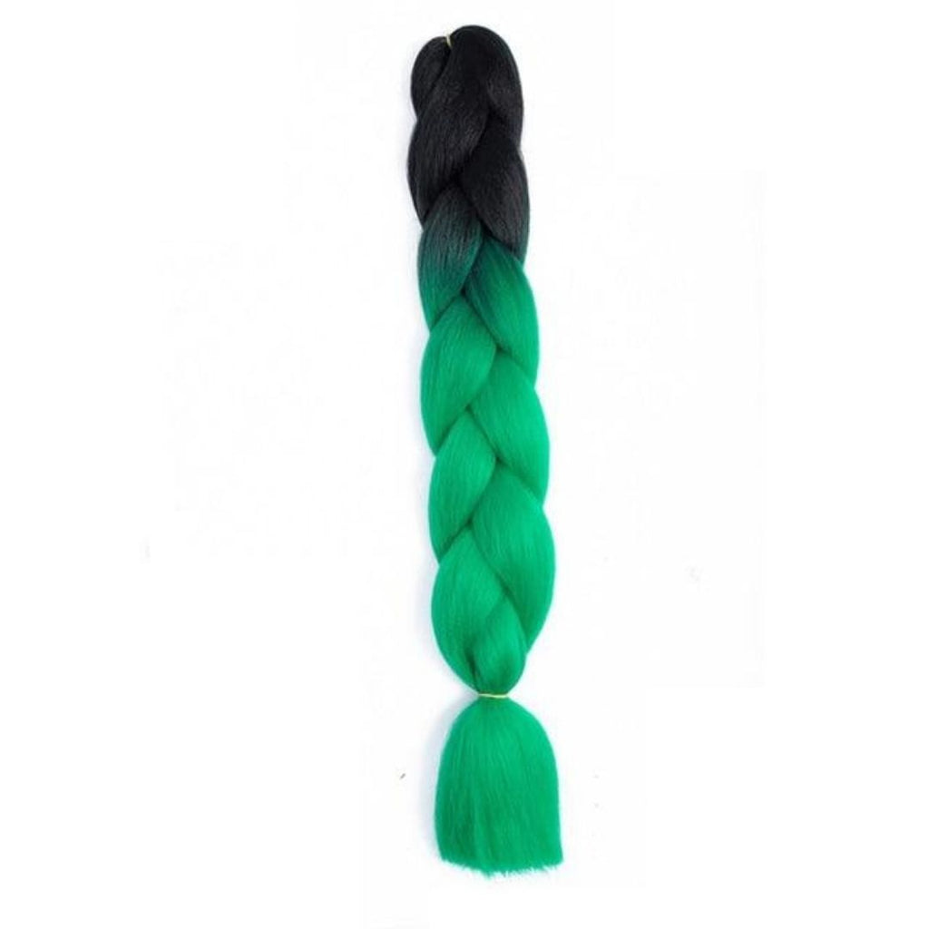 Green Shaded African Braid - Addition Wick - Jumbo Braid – Lace Wig Paris