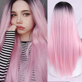 perruque rose bonbon